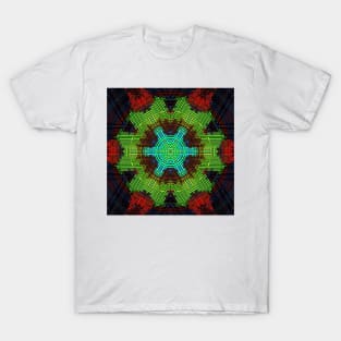 Weave Mandala Green Red and Blue T-Shirt